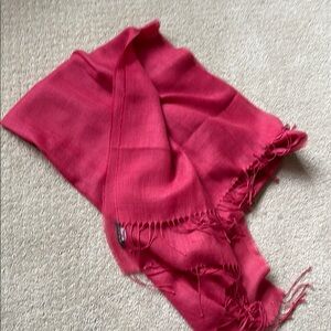 Elegant Pink/coral  Scarf. 80% alpaca 20% silk.